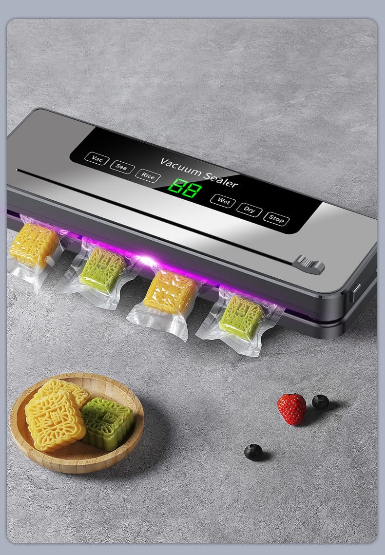 Automatic Food Vacuum Sealer Machine - Intelligent Touch Screen + 50 Free Sealing Bags