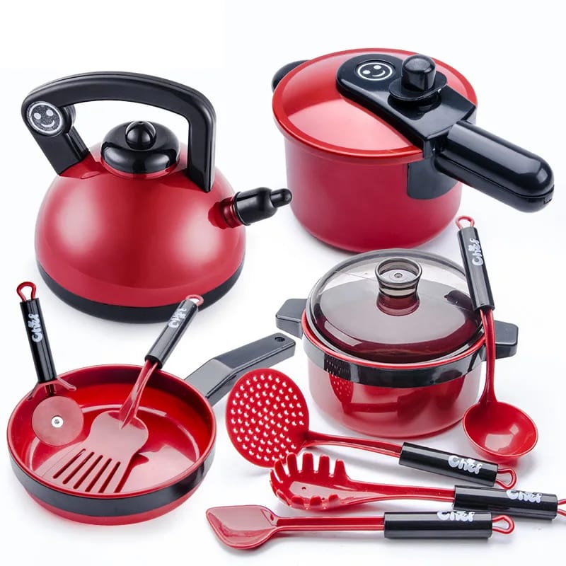61pcs kids kitchen cookware playset toy set for cooking || Ability training- vision, intellectual development,hands on brain, grasping,sensor