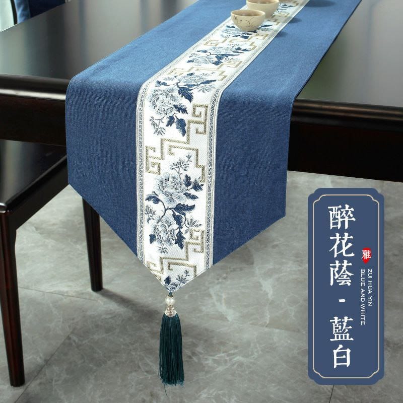 Premium Cotton Linen Table Runner (33x120cm) - Heat-Resistant & Non-Slip Decorative Runner