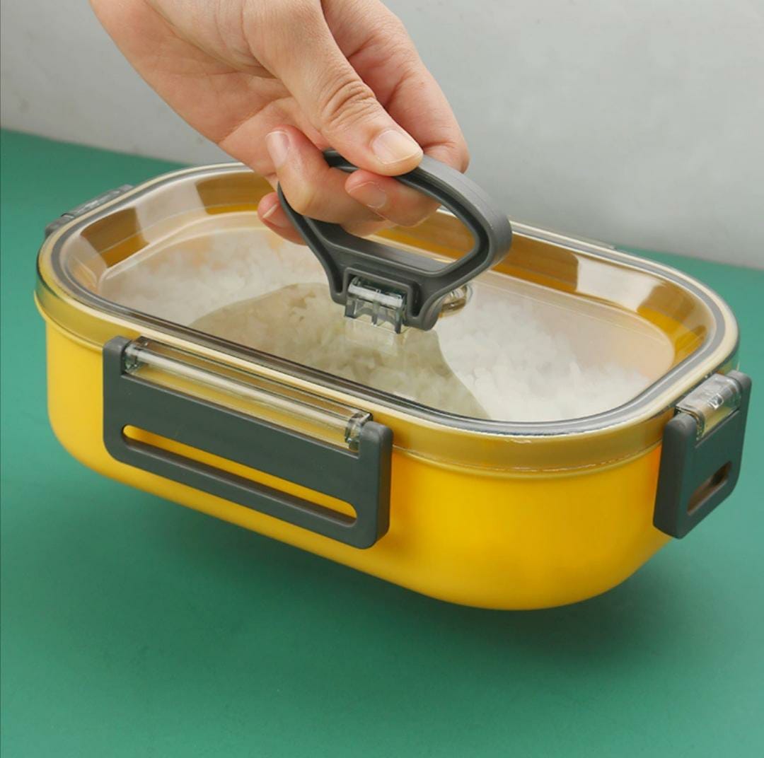 Microwaveable snack box with spoon