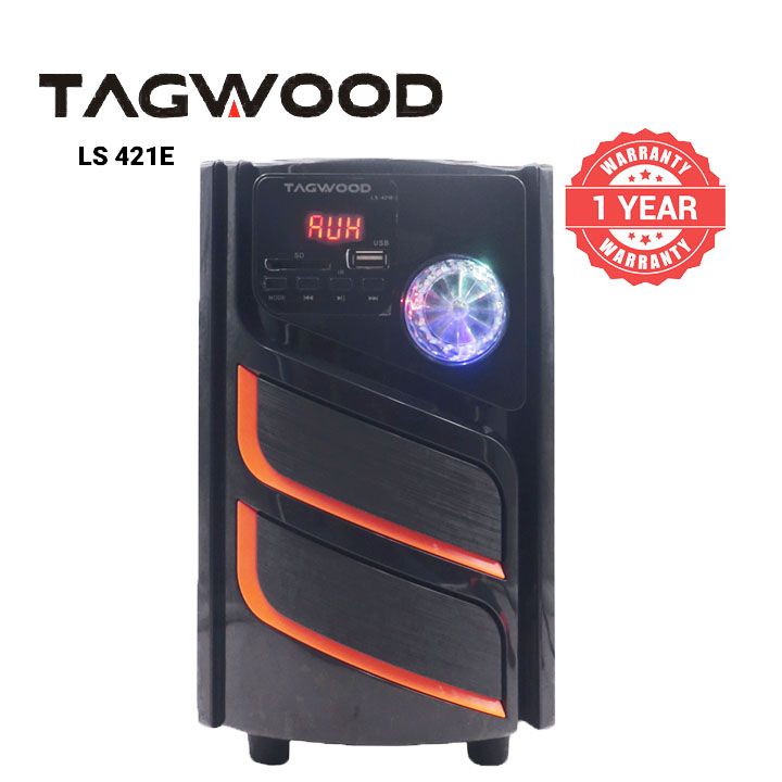 (Discount)TAGWOOD LS-421E 2.1CH 6000W PMPO WOOFER Home Audio SPEAKER BLUETOOTH/FM/SB/USB Subwoofer Speaker System