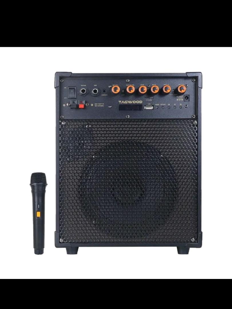 Tagwood LTS-6A portable outdoor speaker,bluetooth,SD,FM with free wireless microphone and inbuilt battery rechargeable