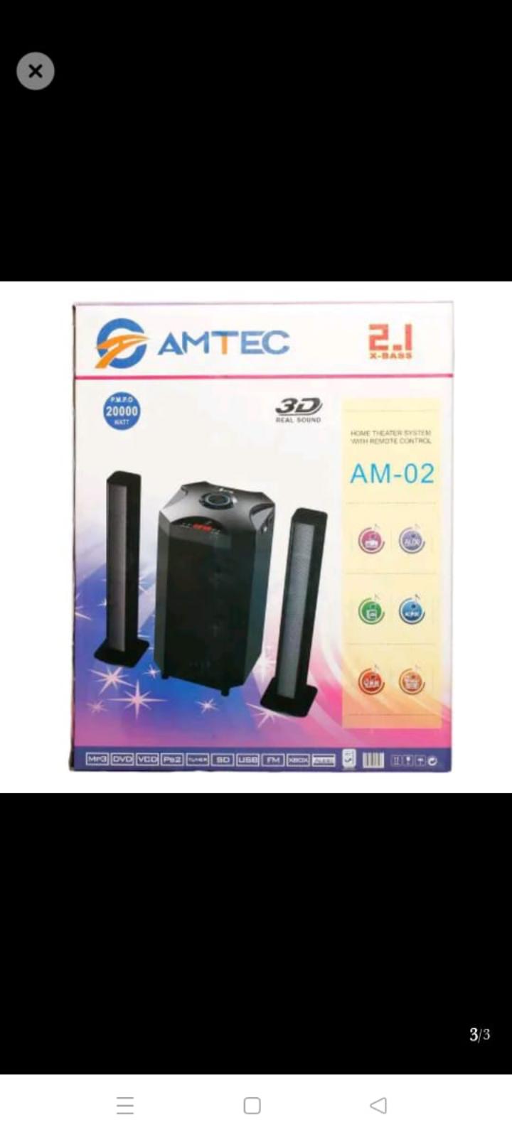Amtec AM-02 Soundbar Subwoofer 2.1ch X Bass 20000W

Amtec AM-02 Soundbar Subwoofer 2.1ch X Bass 20000W
