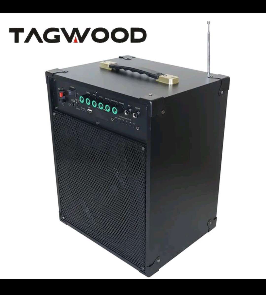 (NEW)TAGWOOD LTS-8A PORTABLE OUTDOOR TROLLEY SPEAKER RECHARGEABLE 8" SPEAKER WITH ONE FREE WIRELESS MICROPHONE.