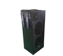 NEW TAGWOOD LTS-10B PORTABLE OUTDOOR TROLLEY SPEAKER WITH TWO FREE WIRELESS MICROPHONES,IN-BUILT BATTERY.
