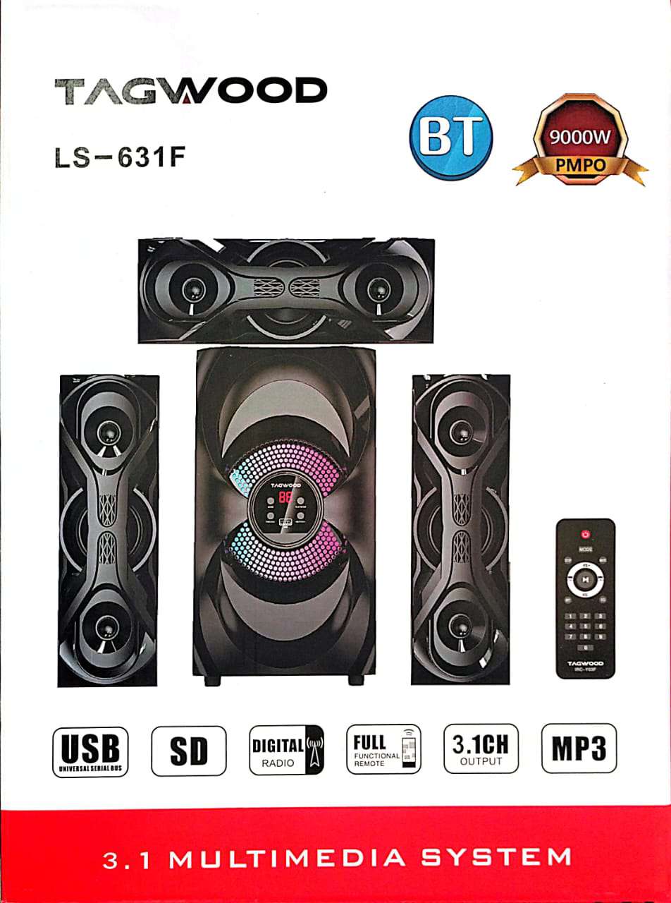 TAGWOOD LS-631F 3.1CH WOOFER SUBWOOFER BLUETOOTH CINEMA HOME THEATRE SYSTEM