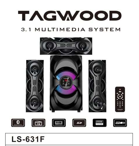 TAGWOOD LS-631F 3.1CH WOOFER SUBWOOFER BLUETOOTH CINEMA HOME THEATRE SYSTEM
