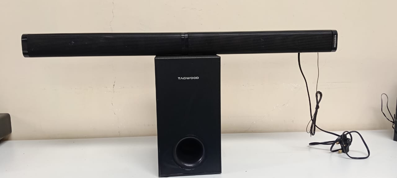 Tagwood 7500W 2.1CH Multimedia Bluetooth Woofer Speaker System Subwoofer Soundbar BT/USB/SD/FM Subwoofer Home Audilo System Soundbar with Remote Control S1 Speaker bass