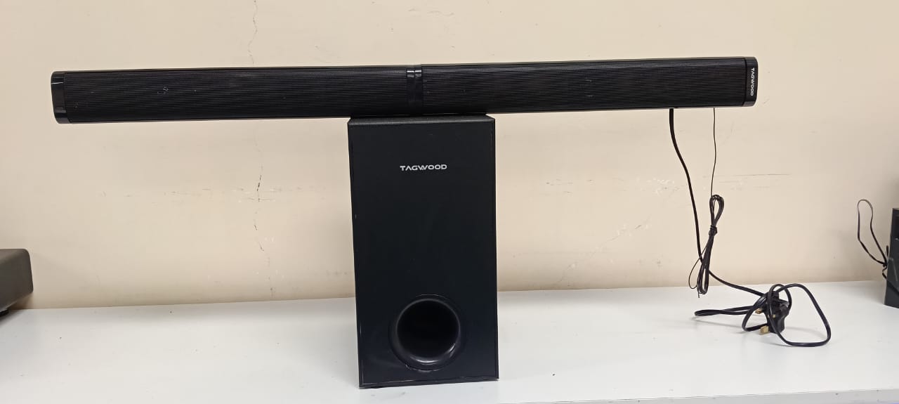 Tagwood 7500W 2.1CH Multimedia Bluetooth Woofer Speaker System Subwoofer Soundbar BT/USB/SD/FM Subwoofer Home Audilo System Soundbar with Remote Control S1 Speaker bass