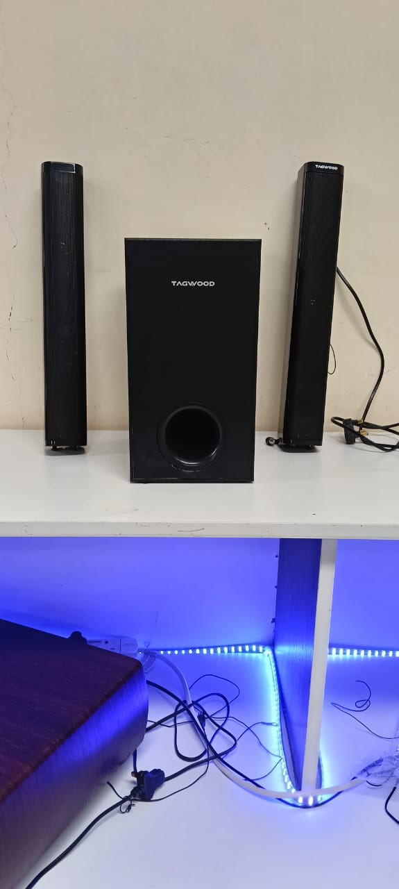 Tagwood 7500W 2.1CH Multimedia Bluetooth Woofer Speaker System Subwoofer Soundbar BT/USB/SD/FM Subwoofer Home Audilo System Soundbar with Remote Control S1 Speaker bass