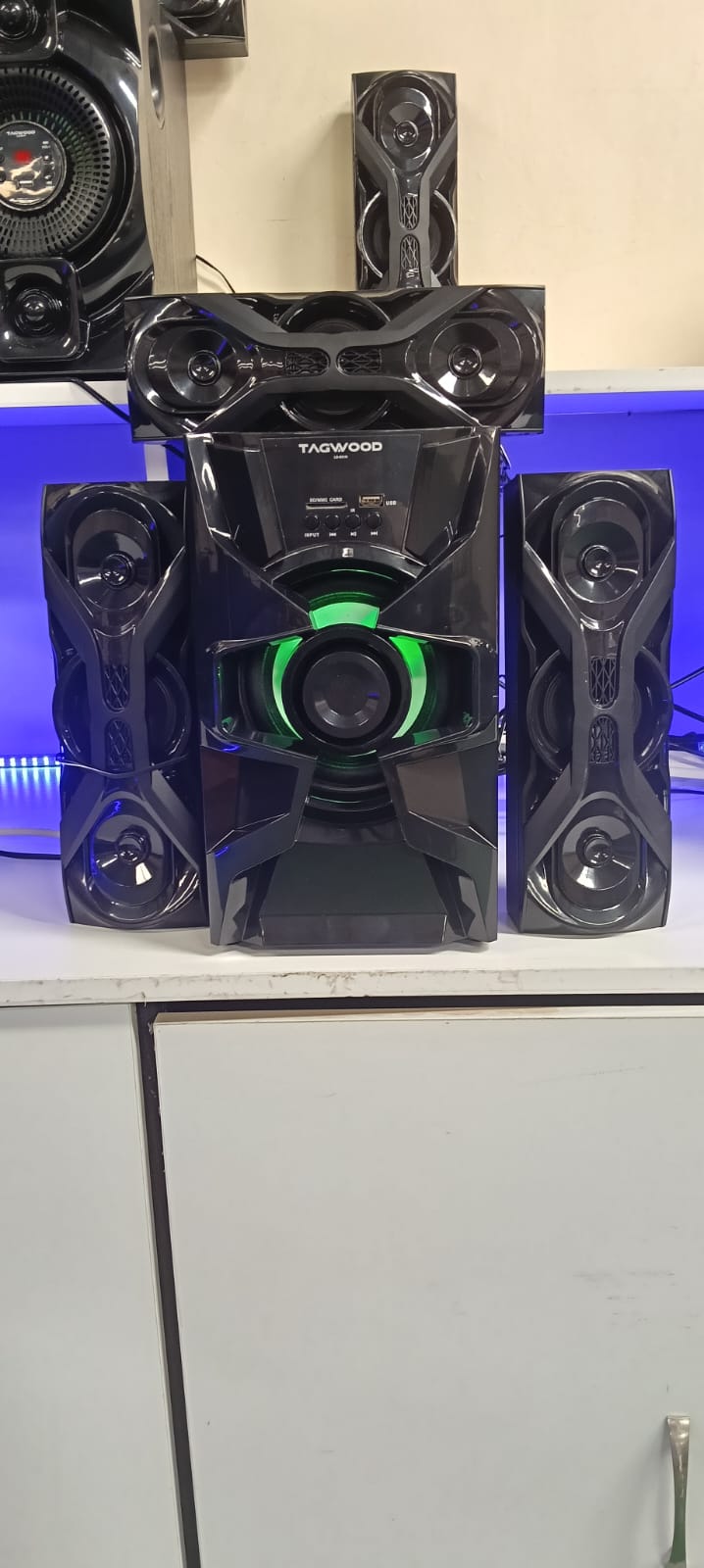NEW Tagwood LS-631N 3.1CH Subwoofer with Bluetooth, FM, USB, SD,  2 satellite speakers & remote. Perfect Hi-Fi sound system for home cinema, music & gaming.
