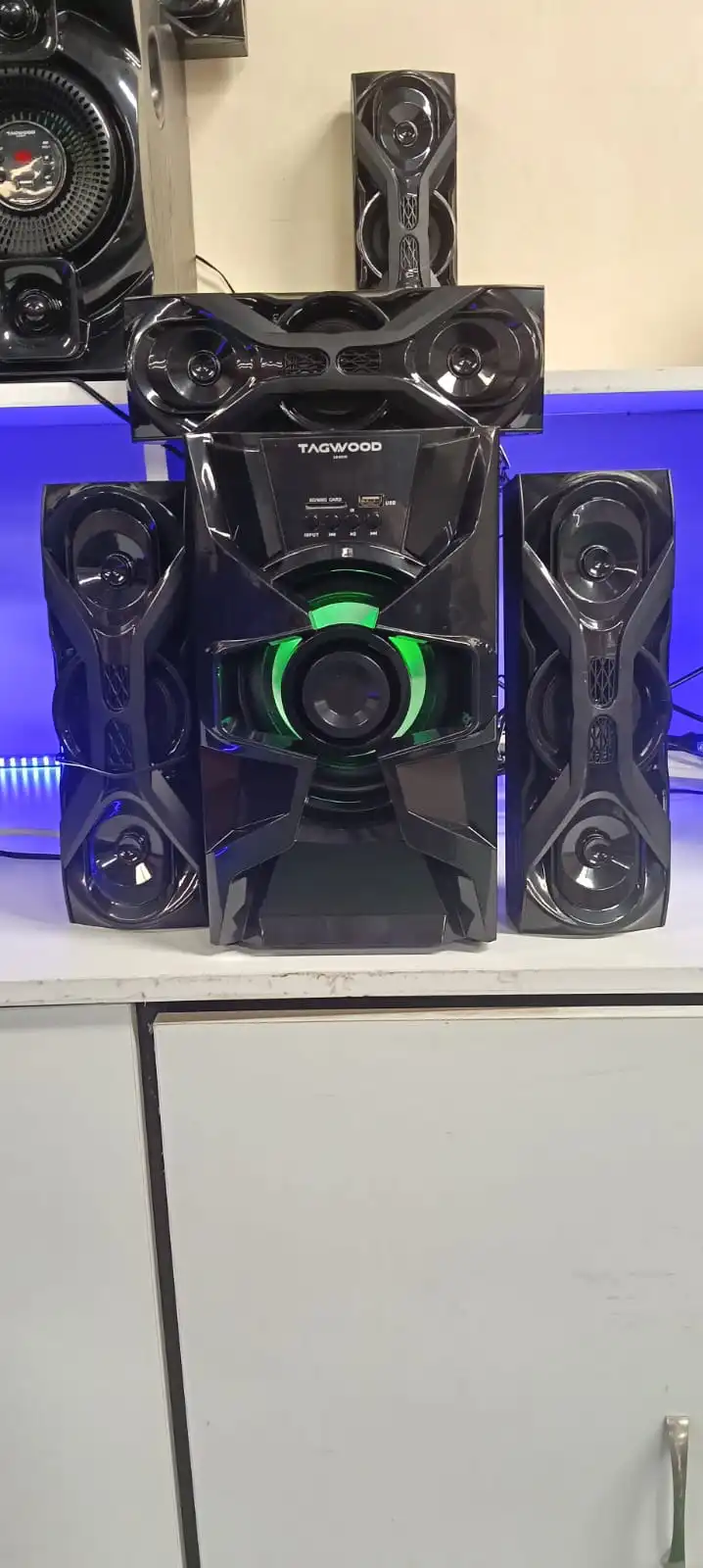 NEW Tagwood LS-631N 3.1CH Subwoofer with Bluetooth, FM, USB, SD,  2 satellite speakers & remote. Perfect Hi-Fi sound system for home cinema, music & gaming.