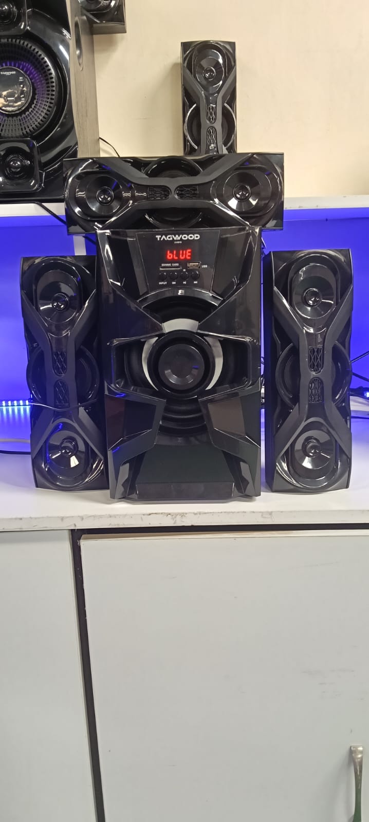 NEW Tagwood LS-631N 3.1CH Subwoofer with Bluetooth, FM, USB, SD,  2 satellite speakers & remote. Perfect Hi-Fi sound system for home cinema, music & gaming.