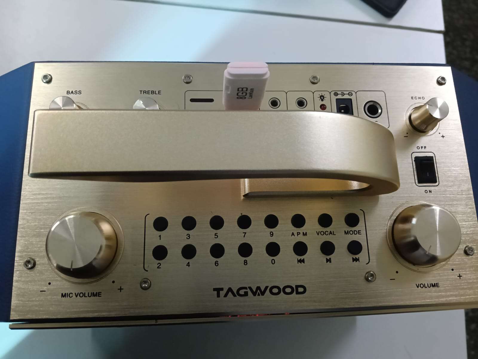 NEW Tagwood LTS-5A Portable Speaker (36W) – 5-inch Bass Unit • Bluetooth/USB/AUX • MP3 Support • LED Display & Remote • 45Hz-20kHz Range•Wood Build•4.8 kg•Rechargeable Battery.Has ONE FREE microphone