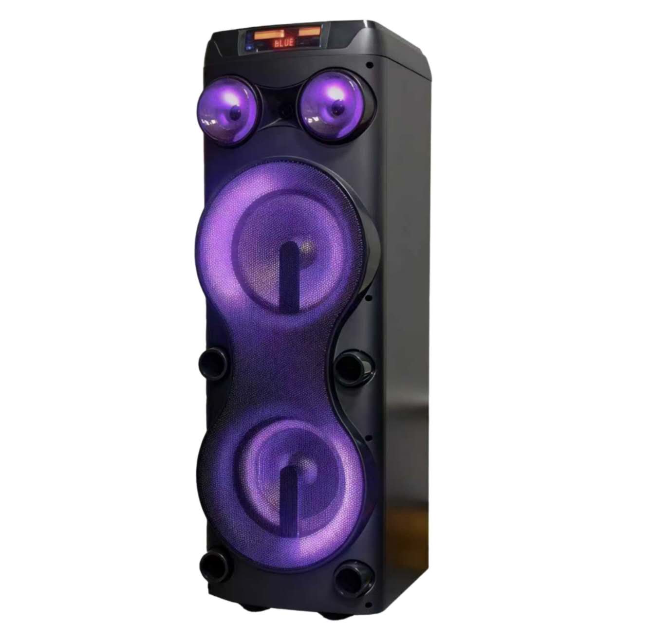 NEW TAGWOOD LTS-8B RECHARGEBLE PORTABLE PARTY BOX WITH ONE WIRELESS MICROPHONE USB FM RADIO BLUETOOTH AND ADJUSTABLE LED LIGHTS