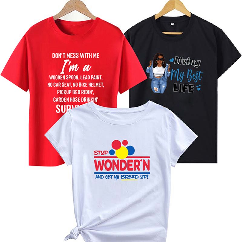 3 PCS Tshirts Women T-shirts 3 in 1 tshirts Women Tops Ladies Tees Sets Clothes Shirts Lady Wear On Sale New Arrival