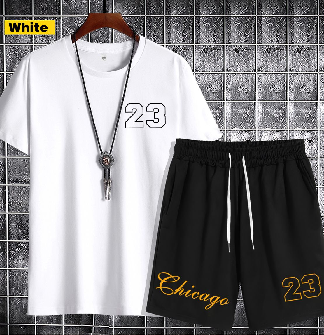 【T-shirt+short 】 Short-sleeved men's T-shirt 1202