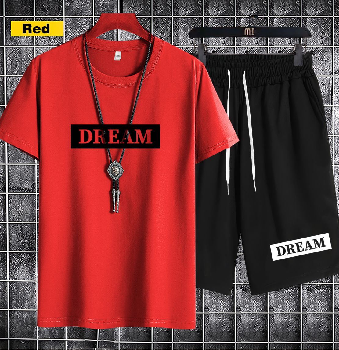 【T-shirt+short 】 Short-sleeved men's T-shirt 1202