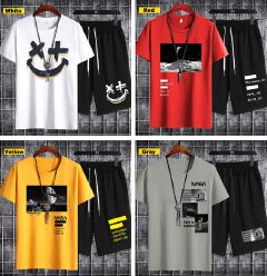 Man clothes  Men's clothing - Summer - Short-sleeved T-shirt - Printed - New style T-shirt+short  Short-sleeved men's T-shirt 1201