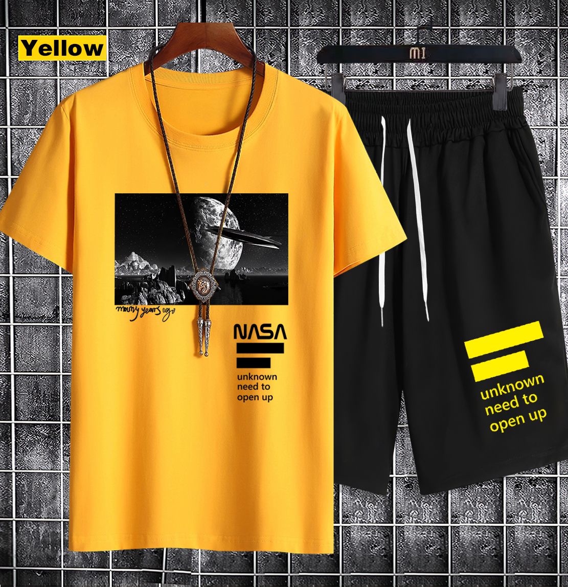 【T-shirt+short】 Short-sleeved men's T-shirt 1201