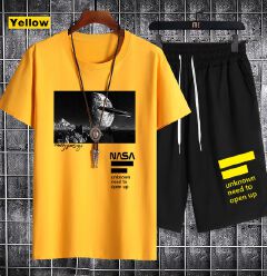 Man clothes  Men's clothing - Summer - Short-sleeved T-shirt - Printed - New style T-shirt+short  Short-sleeved men's T-shirt 1201