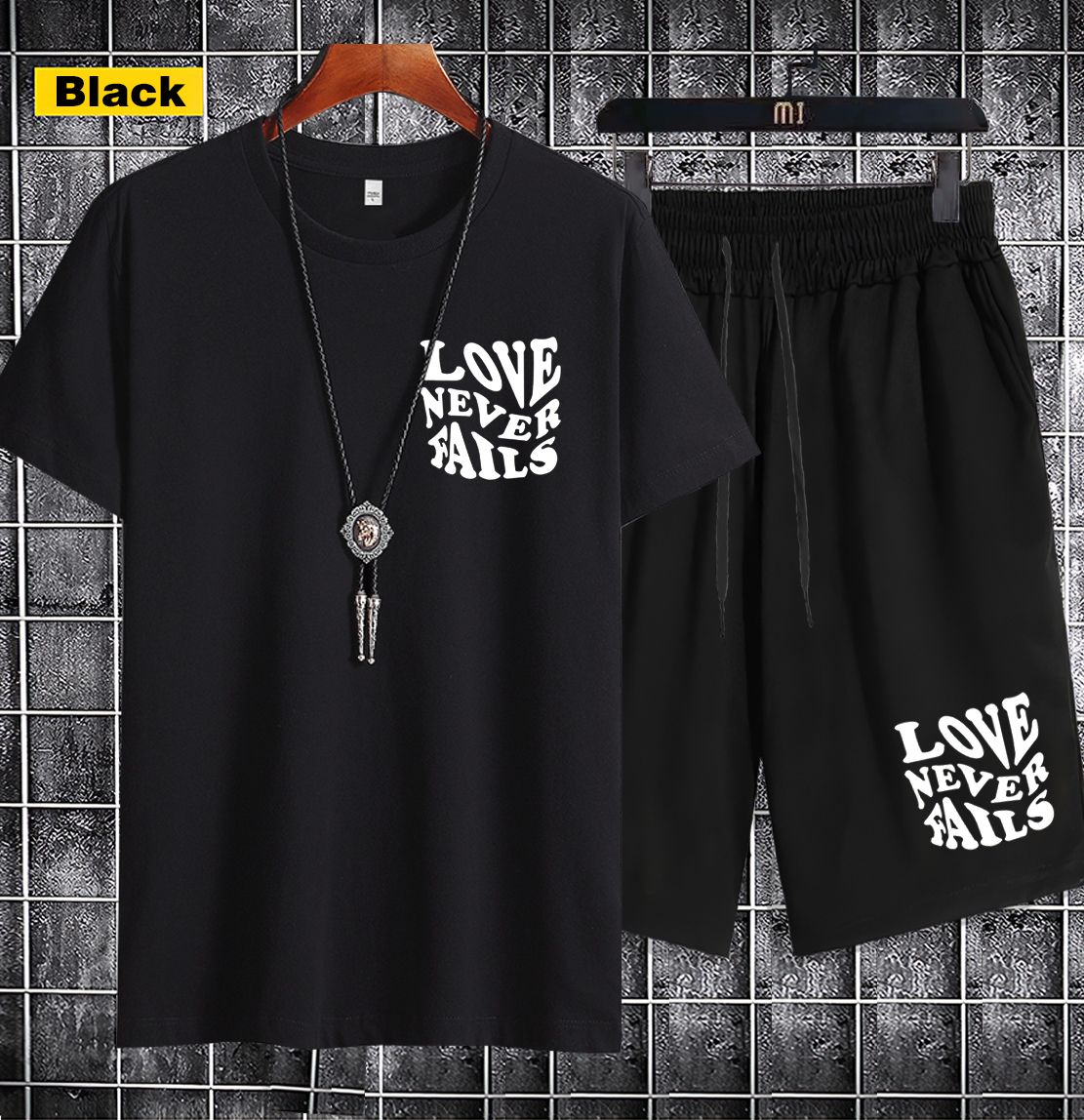 【T-shirt+short】 Short-sleeved men's T-shirt 1201