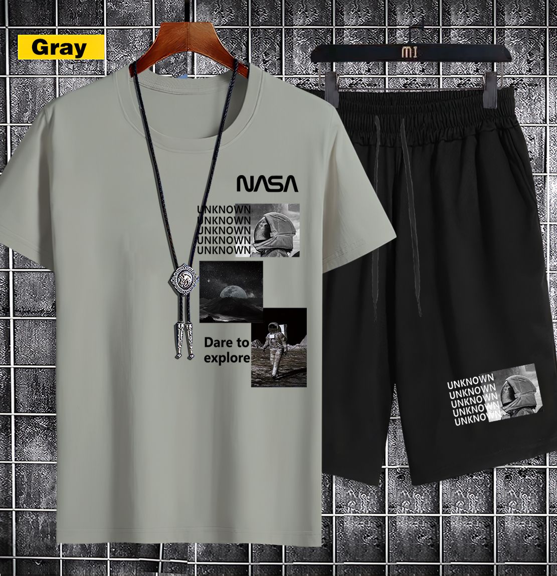 【T-shirt+short】 Short-sleeved men's T-shirt 1201