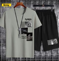 Man clothes  Men's clothing - Summer - Short-sleeved T-shirt - Printed - New style T-shirt+short  Short-sleeved men's T-shirt 1201