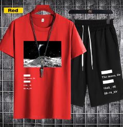 Man clothes  Men's clothing - Summer - Short-sleeved T-shirt - Printed - New style T-shirt+short  Short-sleeved men's T-shirt 1201