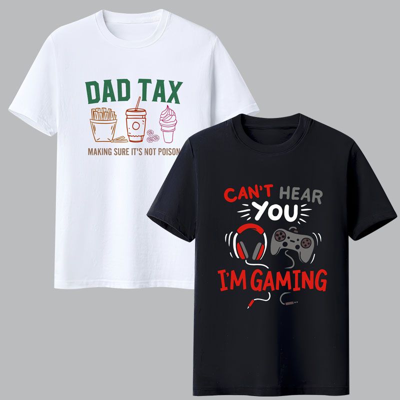 Man clothes  Men's clothing - Summer - Short-sleeved T-shirt - Printed - New style  2 PCS Short sleeve T-shirt Men