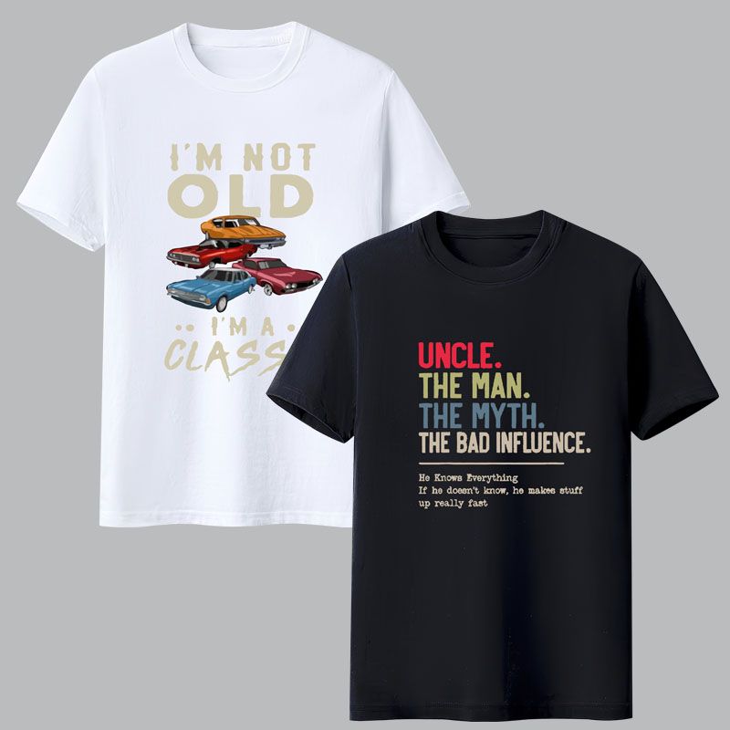 Man clothes  Men's clothing - Summer - Short-sleeved T-shirt - Printed - New style  2 PCS Short sleeve T-shirt Men