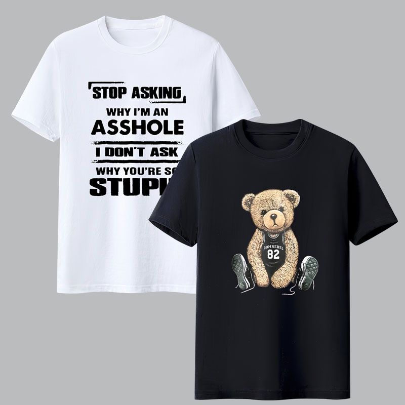 2 PCS Short sleeve T-shirt Men