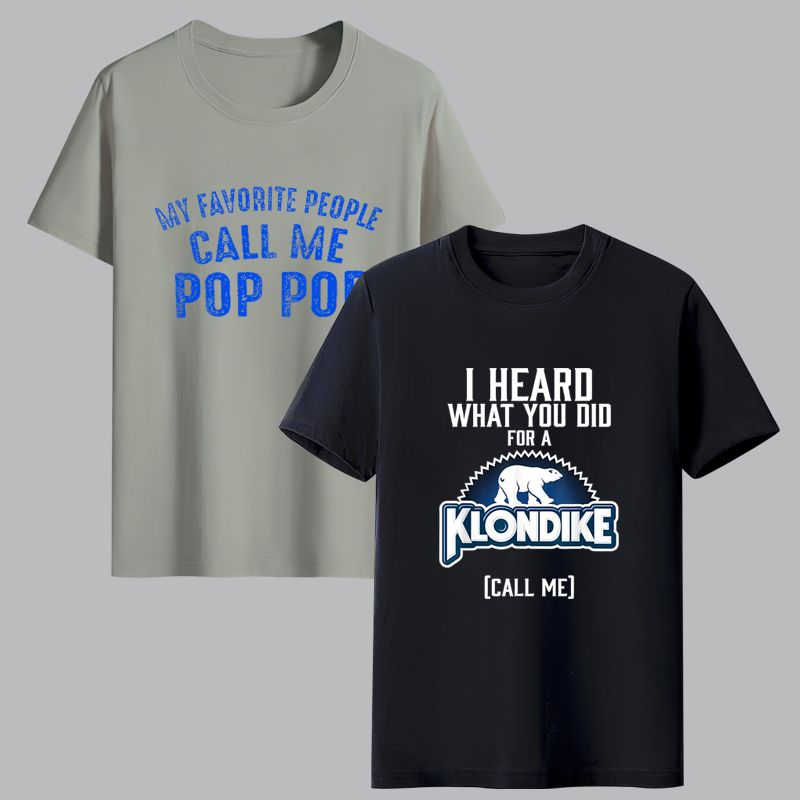 Man clothes  Men's clothing - Summer - Short-sleeved T-shirt - Printed - New style  2 PCS Short sleeve T-shirt Men