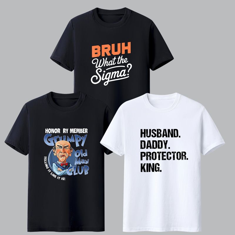Man clothes  Men's clothing - Summer - Short-sleeved T-shirt - Printed - New style 3 PCS Short sleeve T-shirt Men