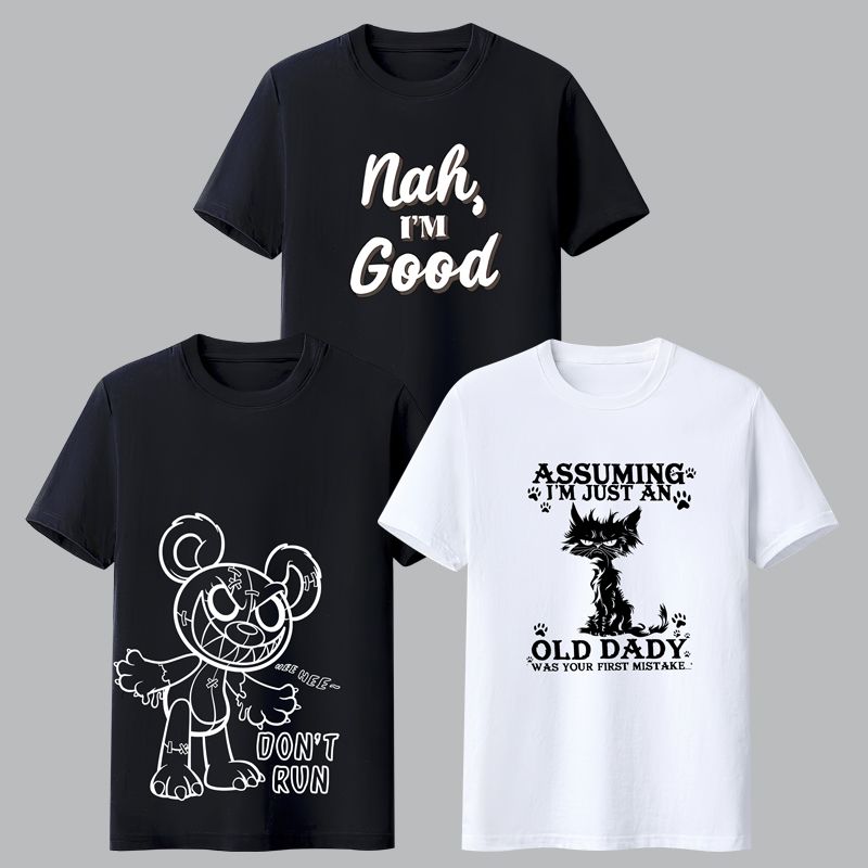 3 PCS Short sleeve T-shirt Men