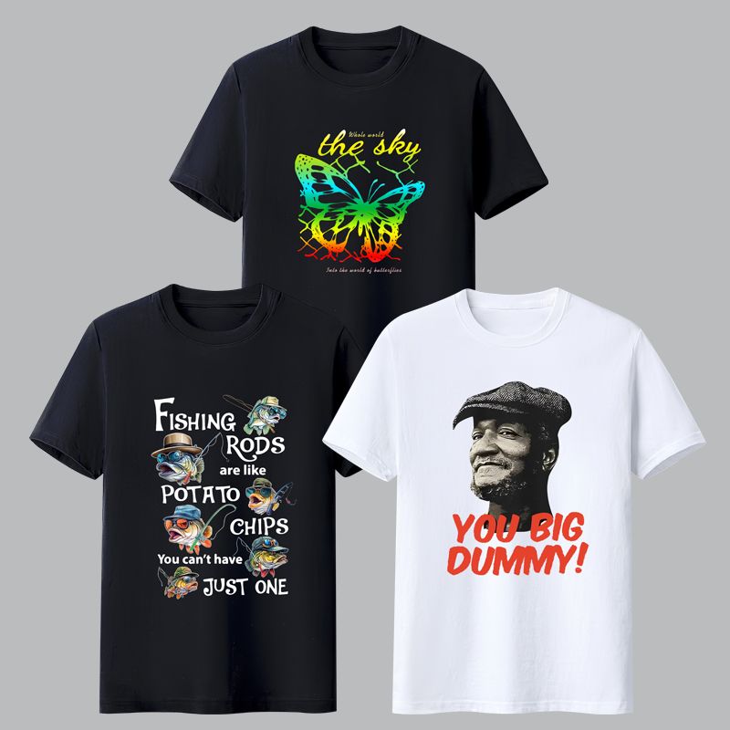 Man clothes  Men's clothing - Summer - Short-sleeved T-shirt - Printed - New style 3 PCS Short sleeve T-shirt Men