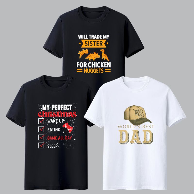Man clothes  Men's clothing - Summer - Short-sleeved T-shirt - Printed - New style 3 PCS Short sleeve T-shirt Men