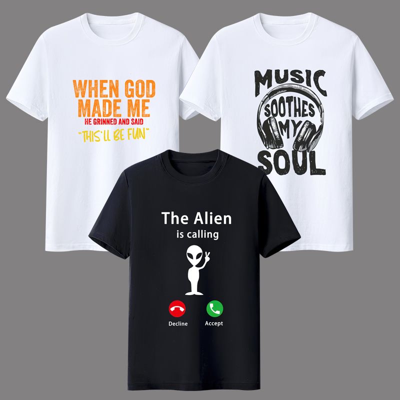 3 PCS Short sleeve T-shirt Men