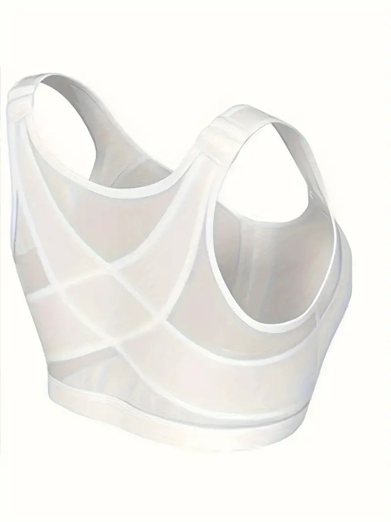 Plus Size Wireless Sports Bra with Adjustable Closure and Breathable Mesh for Yoga and Workouts