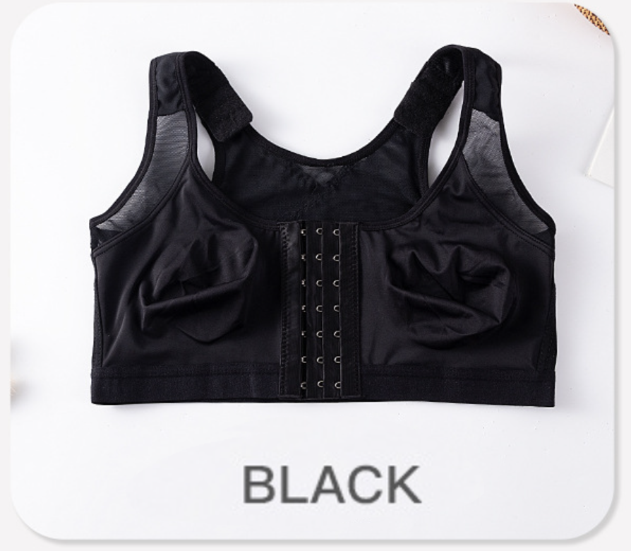 Plus Size Wireless Sports Bra with Adjustable Closure and Breathable Mesh for Yoga and Workouts