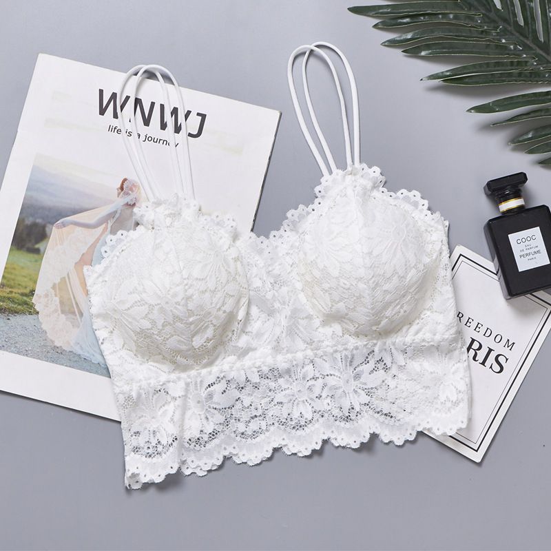 Comfy Floral Lace Wireless Push Up Bra - Women's Lingerie & Underwear
