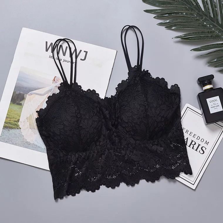 Comfy Floral Lace Wireless Push Up Bra - Women's Lingerie & Underwear