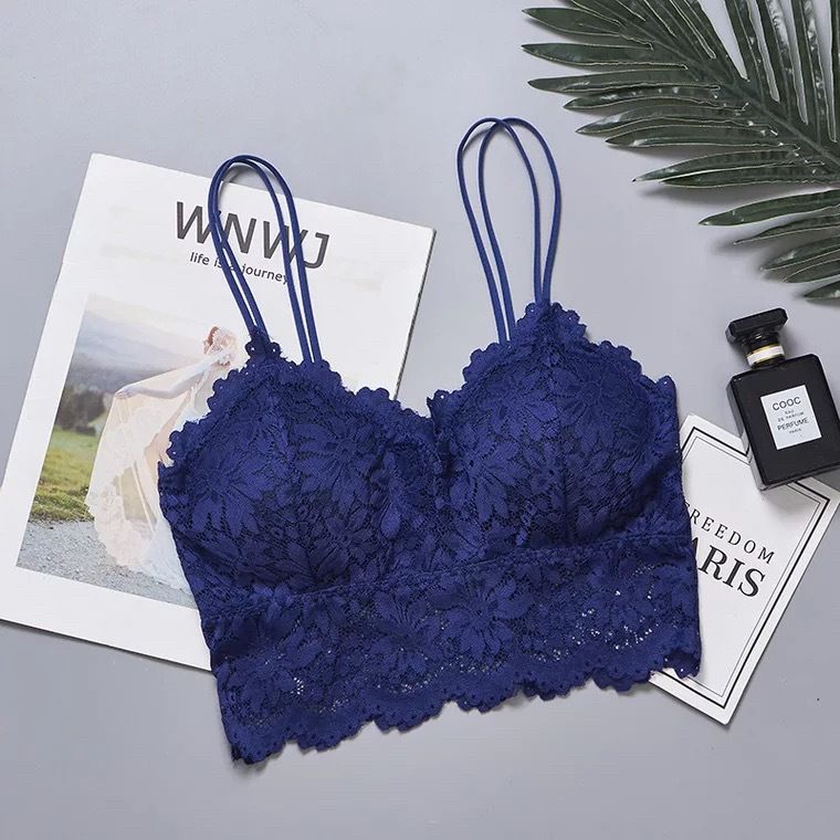 Comfy Floral Lace Wireless Push Up Bra - Women's Lingerie & Underwear