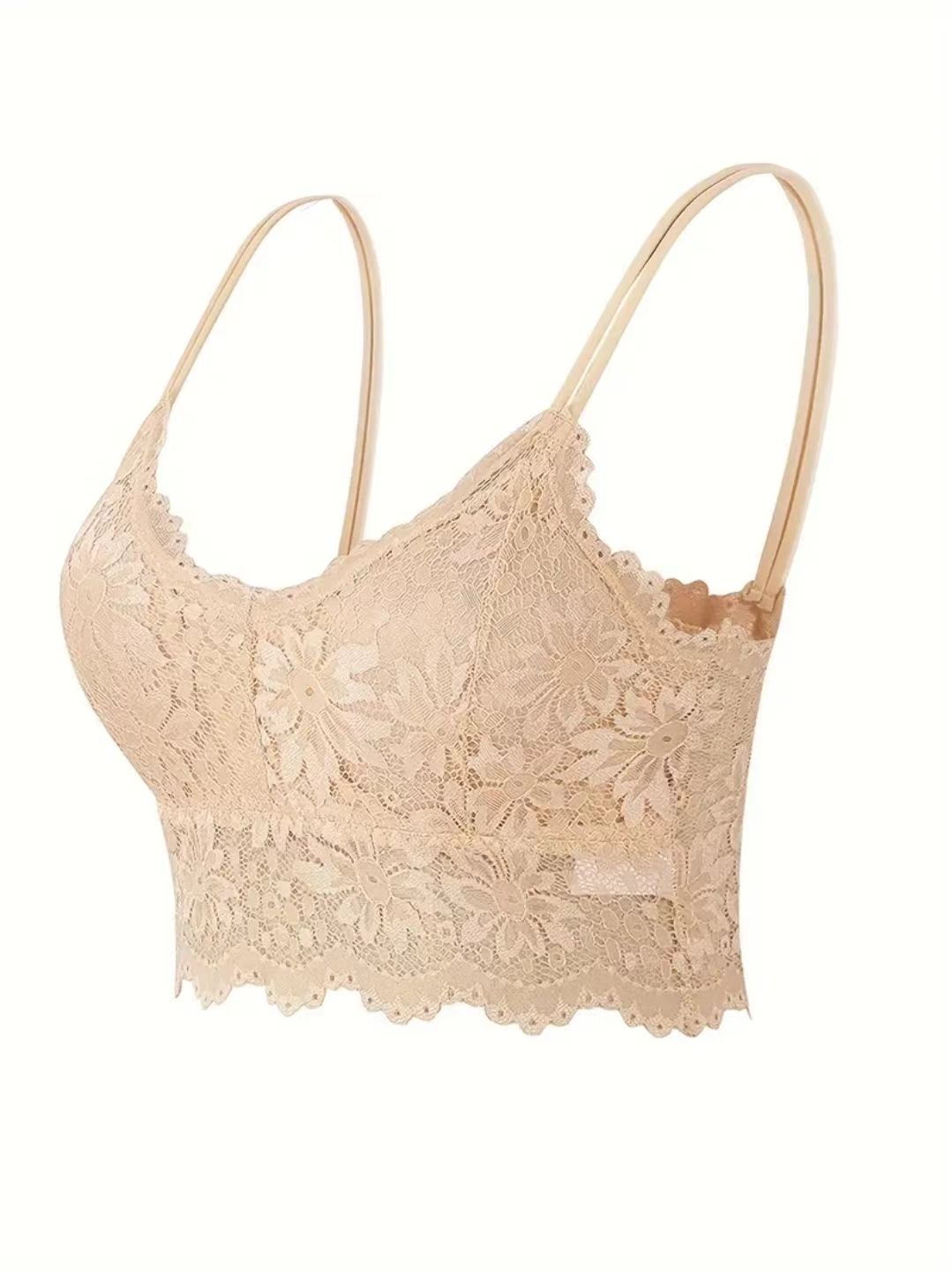 Comfy Floral Lace Wireless Push Up Bra - Women's Lingerie & Underwear