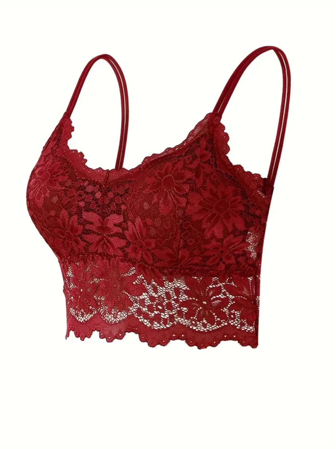 Comfy Floral Lace Wireless Push Up Bra - Women's Lingerie & Underwear
