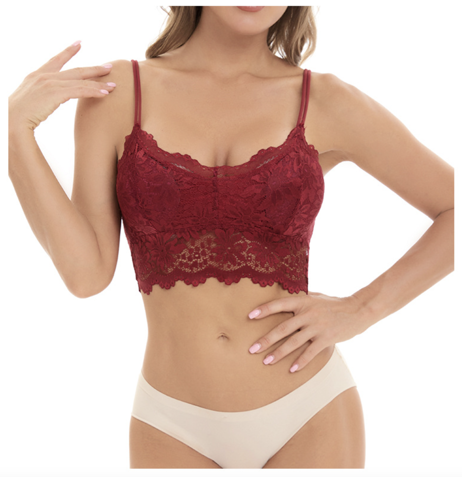 Comfy Floral Lace Wireless Push Up Bra - Women's Lingerie & Underwear