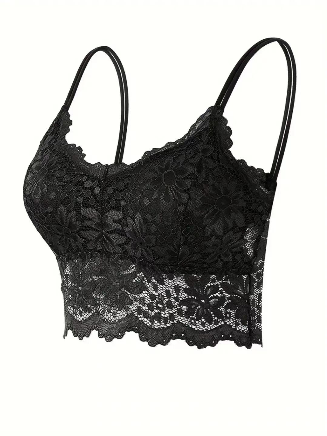 Comfy Floral Lace Wireless Push Up Bra - Women's Lingerie & Underwear