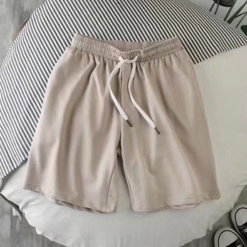 Solid color shorts men's summer 5-point casual pants men's mid length pants casual beach pants men's sports shortsnt pants