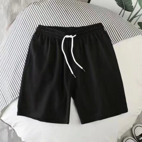 Solid color shorts men's summer 5-point casual pants men's mid length pants casual beach pants men's sports shortsnt pants