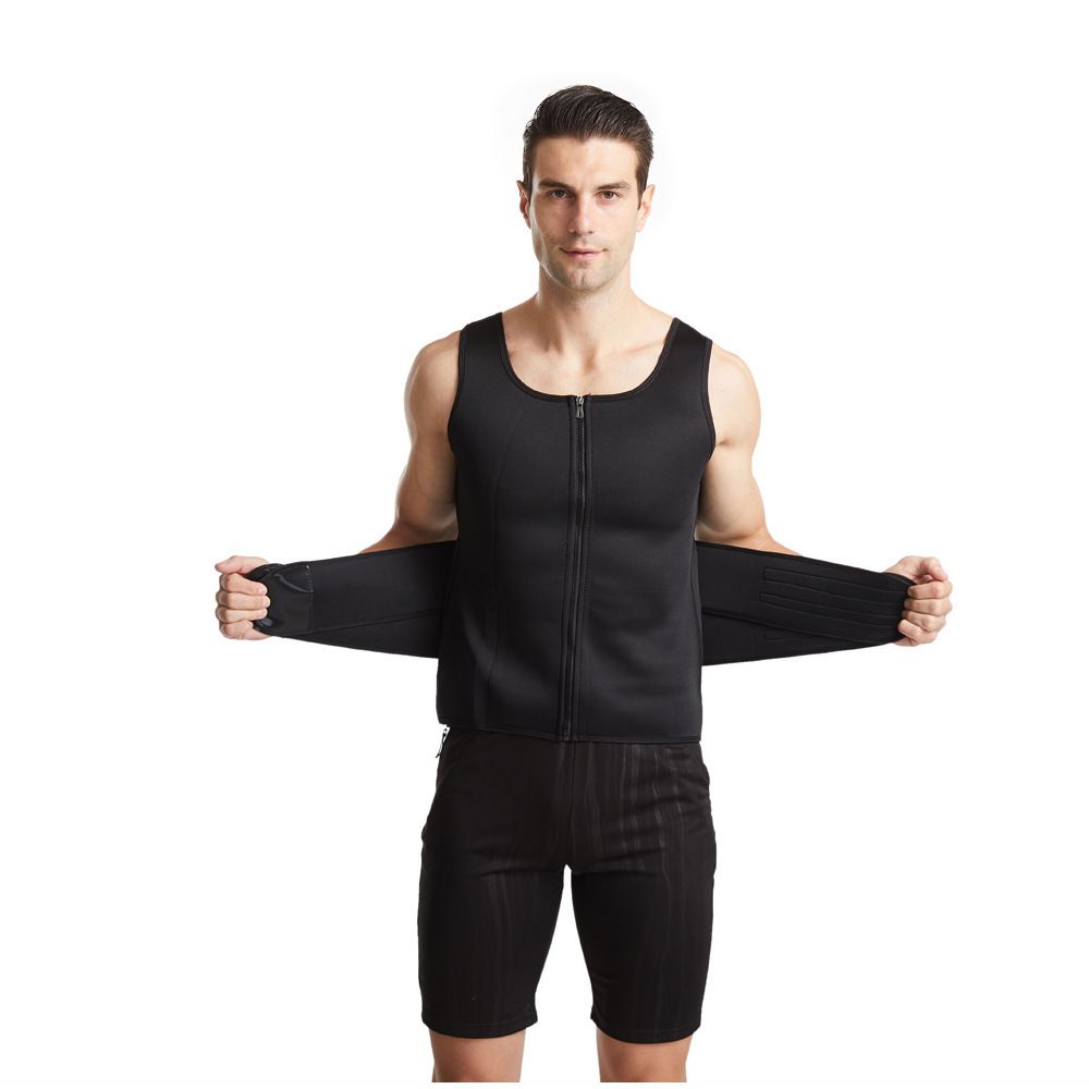 Sauna Double Belt Vest Male Sports Vest Gym Shirt Neoprene Suddenly And Violently Sweat Suit